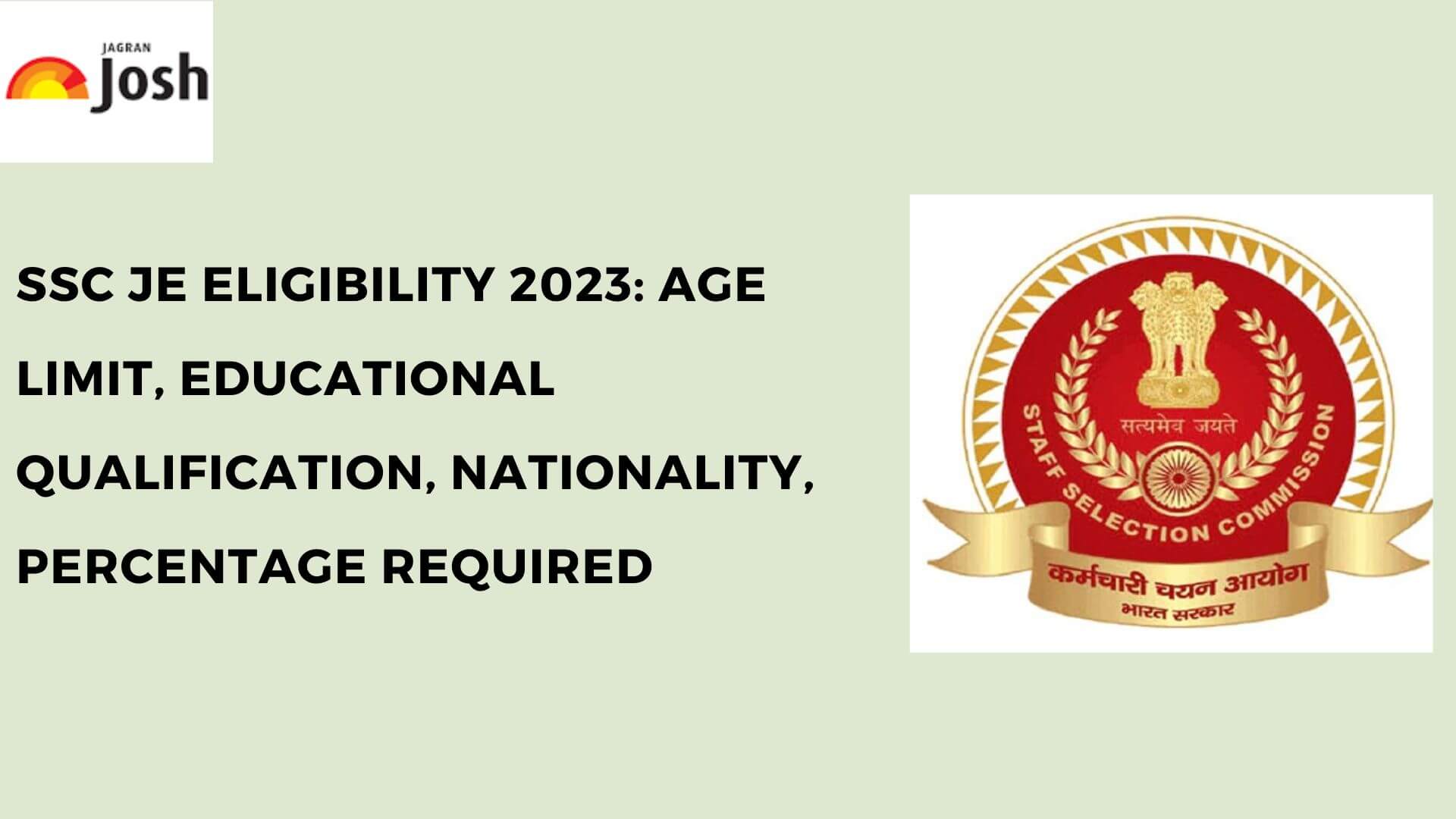 Ssc Je Eligibility Criteria